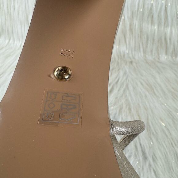 Pella Moda Womens Gilian Ankle Strap Sandal Gold Chunky Heel Platform 10 - Picture 10 of 12